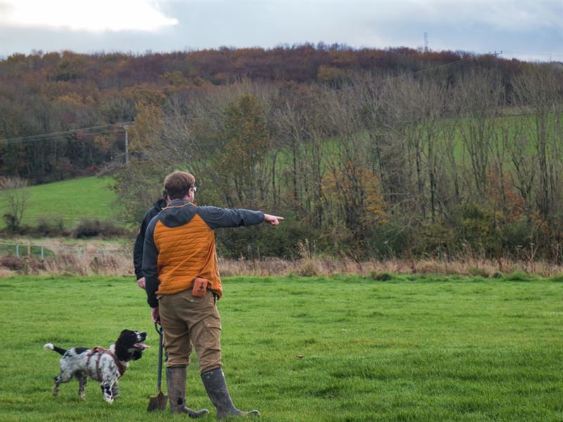 gary and landowner on site discussing options